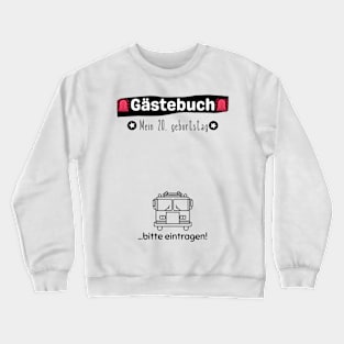 Guest Book Fire Department Design - Funny 20th Birthday Crewneck Sweatshirt